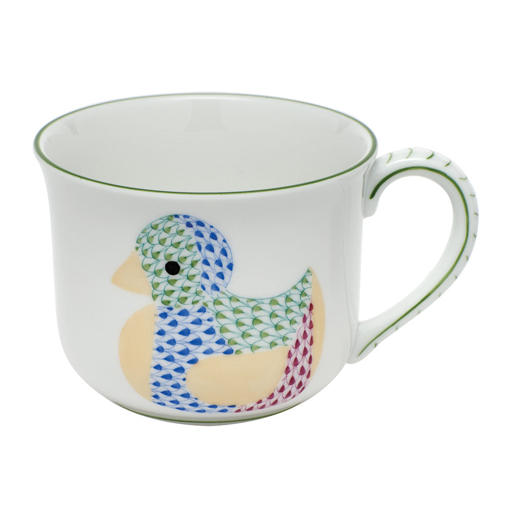 Herend Patchwork Children's Set Mug - Rubber Ducky (6 Oz)