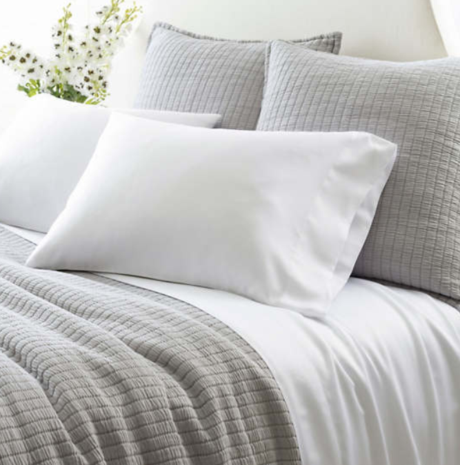 Silken Solid White Standard Pillowcases