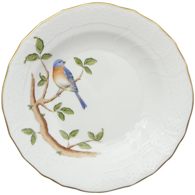 Herend Song Bird Dessert Plate - Bluebird 8.25"d