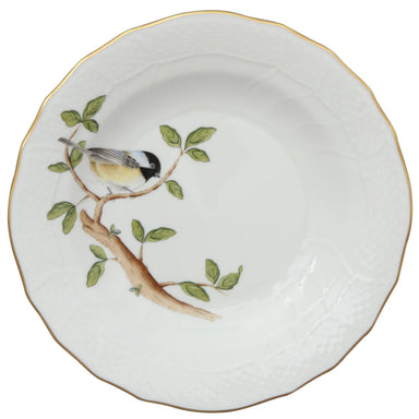 Herend Song Bird Dessert Plate - Chickadee 8.25"d