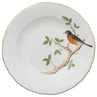 Herend Song Bird Dessert Plate - Robin 8.25"d