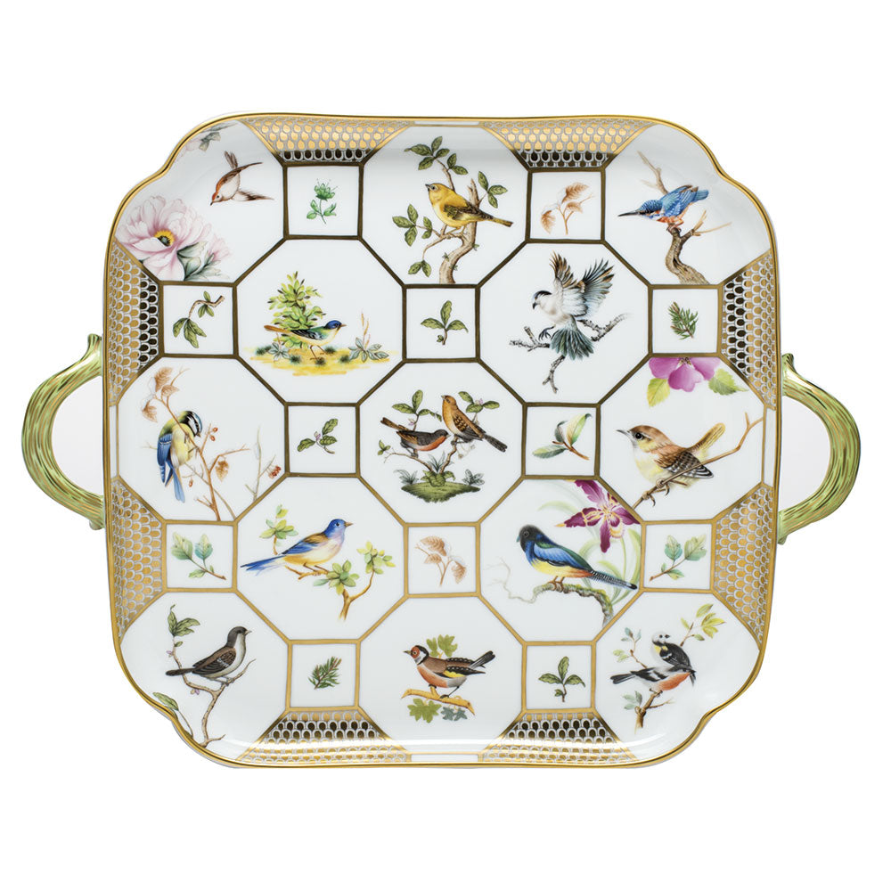 Herend Sp848-a Birds Of Herend Tray 12.75"l X 12.75"w