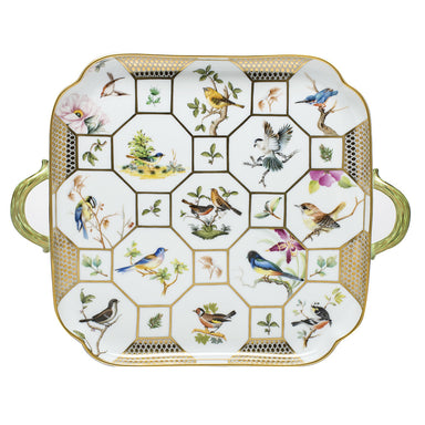 Herend Sp848-a Birds Of Herend Tray 12.75"l X 12.75"w