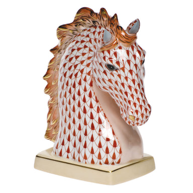 Herend Shaded Vh Small Horse Bust 4.5"l X 5"h