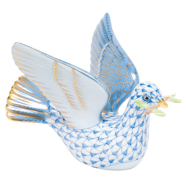 Herend Shaded Vhb Peace Dove W/branch 4"l X 3"h