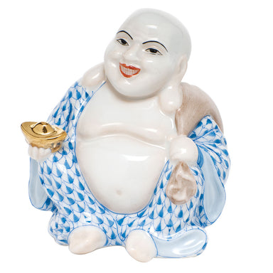 Herend Shaded Vhb Small Laughing Buddha 2.5"l X 2.75"h