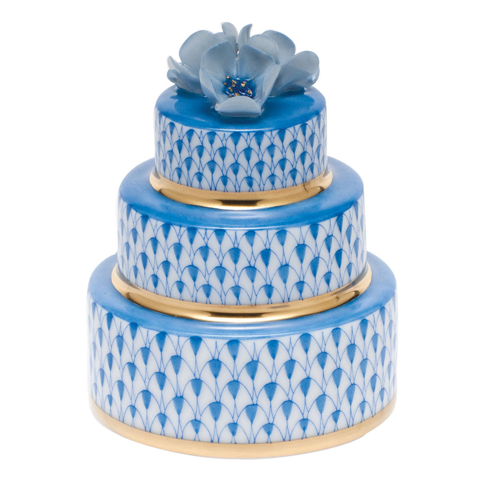 Wedding Cake 3"h X 2.25"d - Blue