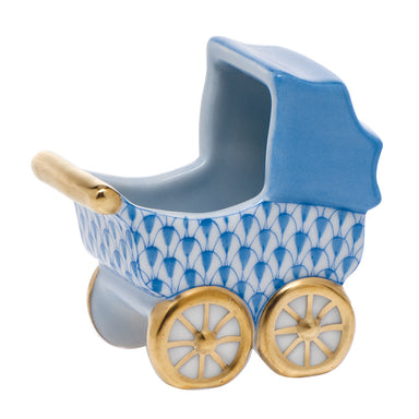 Herend Shaded Vhb Baby Carriage 2.25"l X 2.25"h