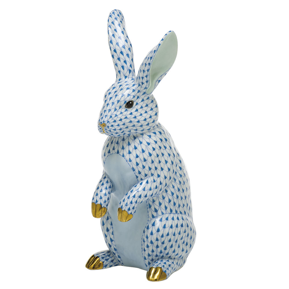 Herend Shaded Vhb Large Standing Rabbit 6"l X 11.5"h