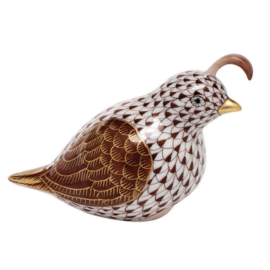 Herend Shaded Vhbr2 California Quail 3.5"l X 2.5"h