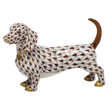 Herend Shaded Vhbr2 Dachshund 3.25"l X 2.25"h