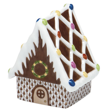 Herend Shaded Vhbr2 Gingerbread House 2.75"l X 3.5"h