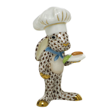 Herend Shaded Vhbr2 Chef Bunny 1.75"l X 3.25"h