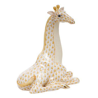 Herend Shaded Vhj Giraffe 4.5"l X 5"h