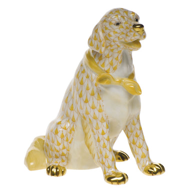 Herend Shaded Vhjm Golden Retriever  4.5"h X 3.75"l