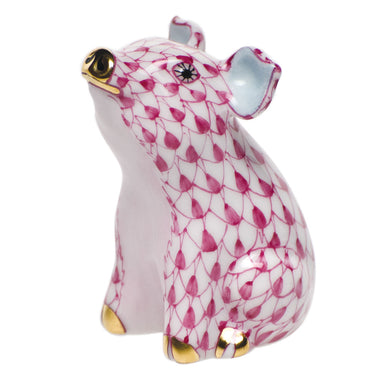 Herend Shaded Vhp Little Pig Sitting 1.25"l X 1.5"h