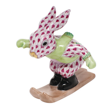 Herend Shaded Vhp Ski Bunny 2.75"l X 3"h