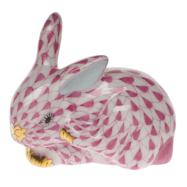 Herend Shaded Vhp Small Scratching Bunny  1.5"h