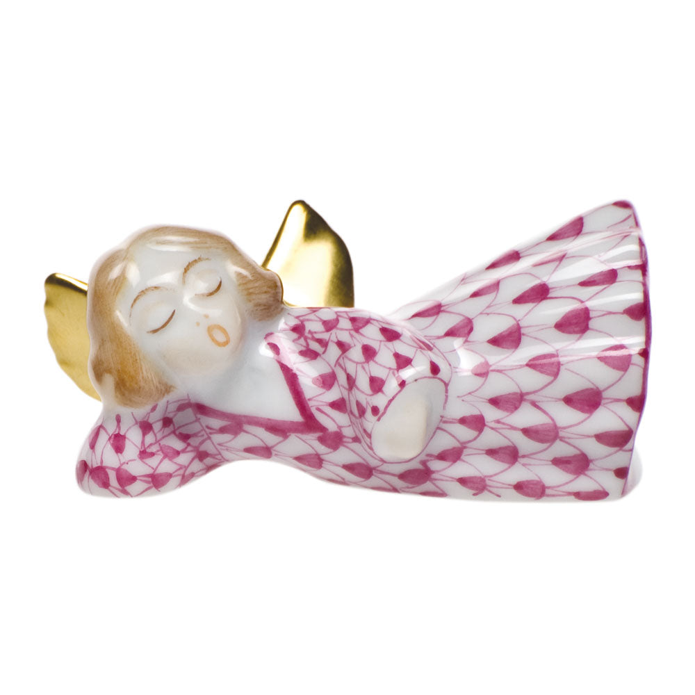 Herend Shaded Vhp Sleeping Angel 1.75"l X 0.75"h