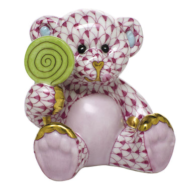 Herend Shaded Vhp Sweet Tooth Teddy 2.5"l X 2.75"h