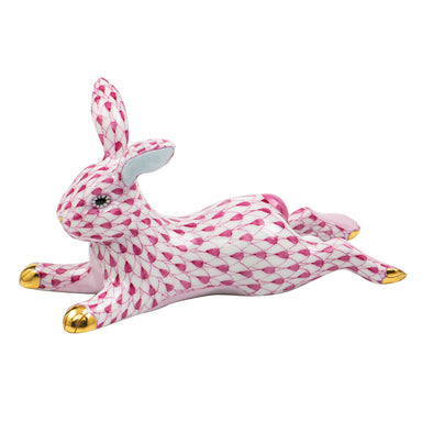 Herend Shaded Vhp Lounging Bunny 4.25"l X 2"w X 2.25"h