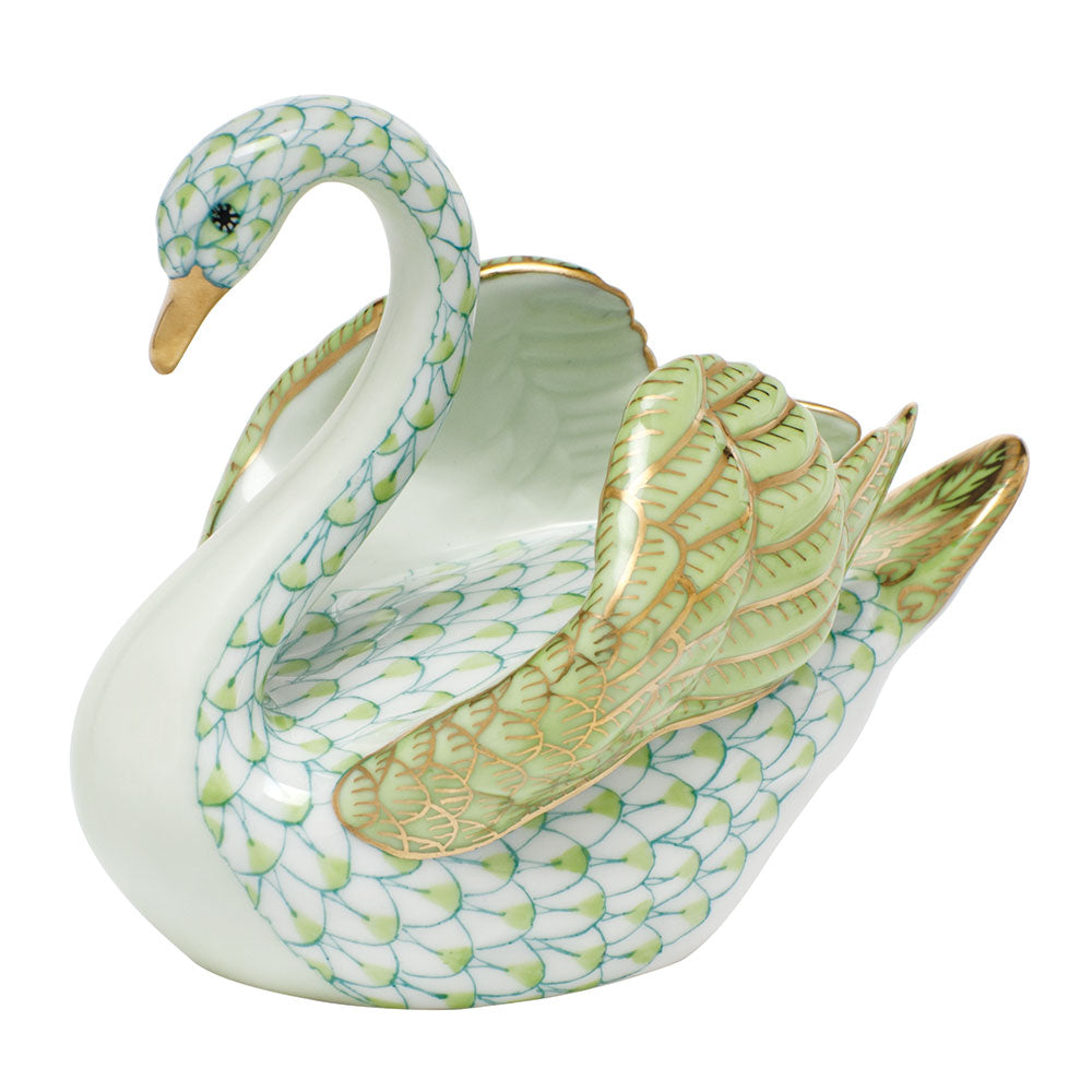 Herend Shaded Vhv1 Swan 4"l X 3.5"h