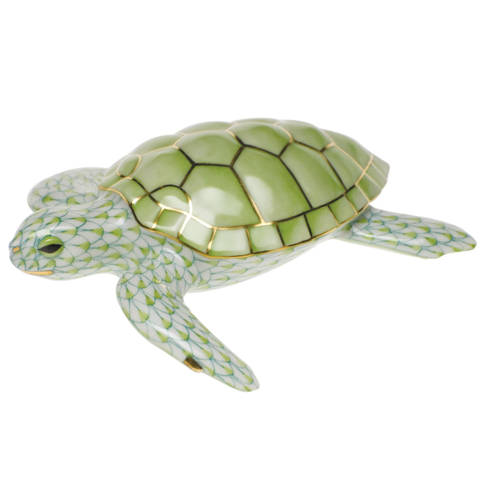 Herend Shaded Vhv1 Loggerhead Turtle 4.5"l X 1.5"h