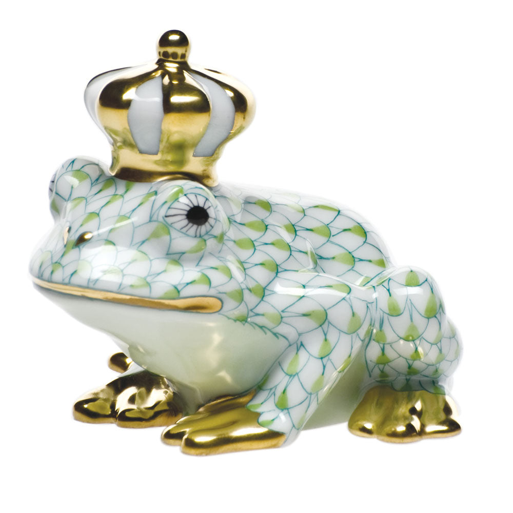 Herend Shaded Vhv1 Frog Prince 2.75"l X 3.25"h