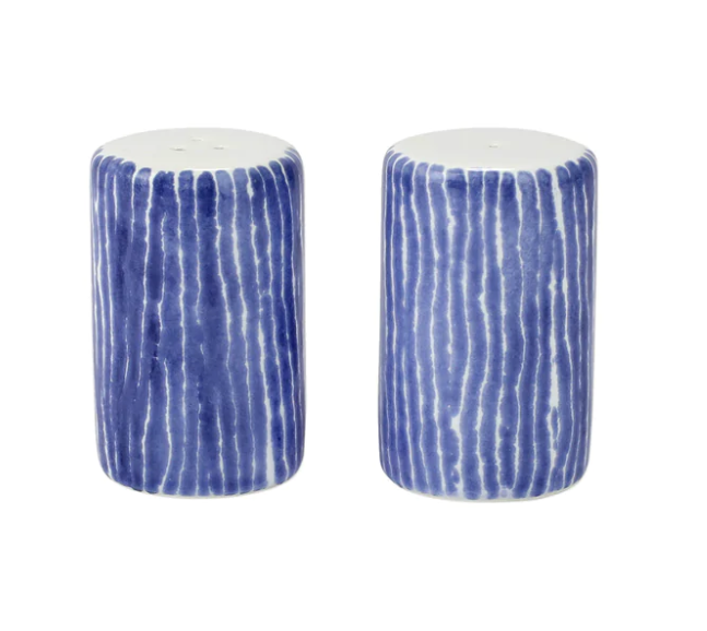 Santorini Stripe Salt and Pepper