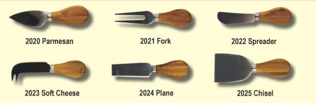 Cheese Utensils with Wooden Handles - Set of 6