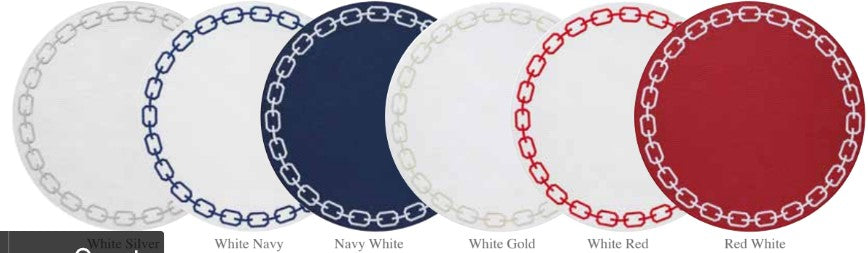 Chains Easy Care Placemats - Set of 4 Round