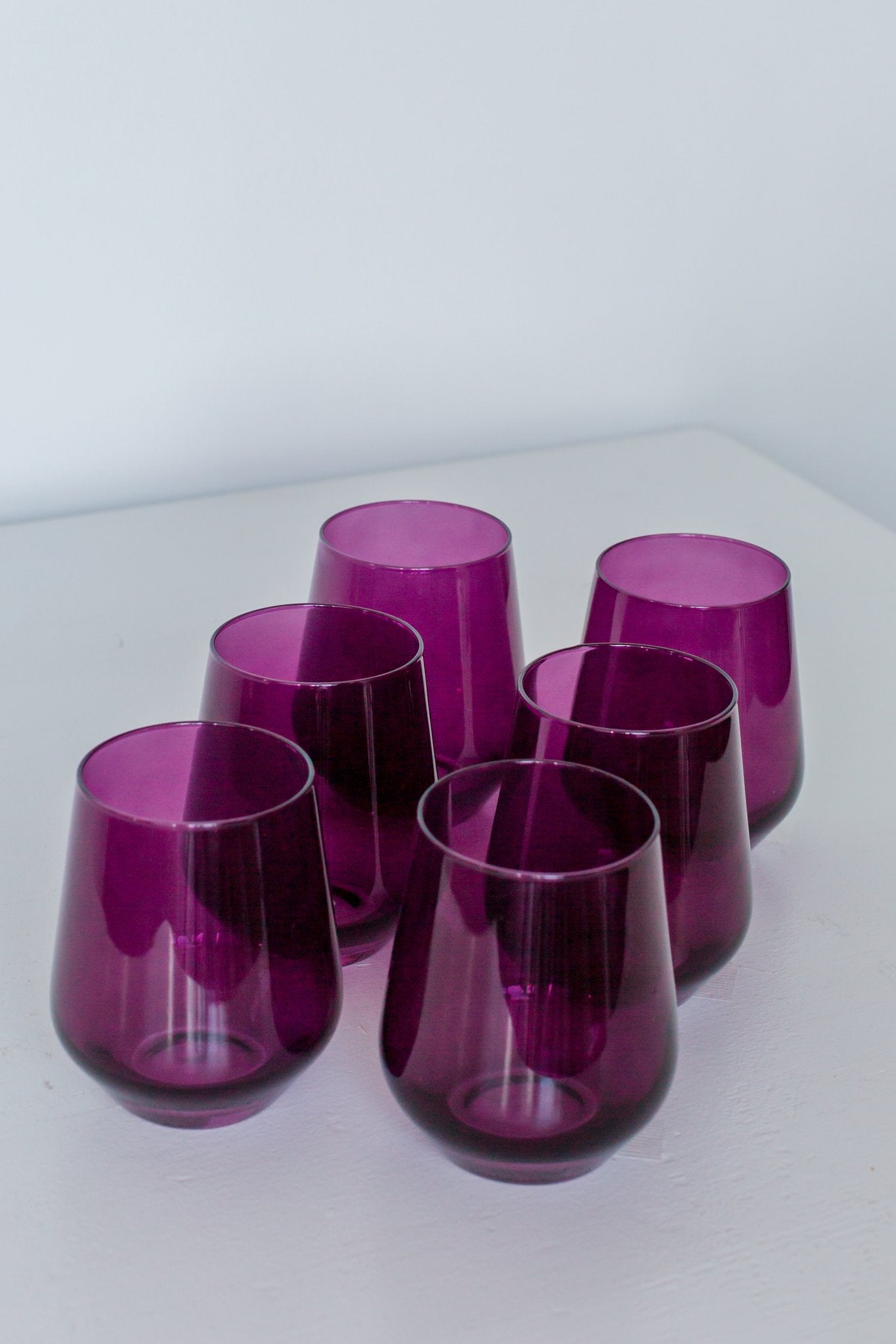 Estelle Colored Wine Stemless - Set of 2