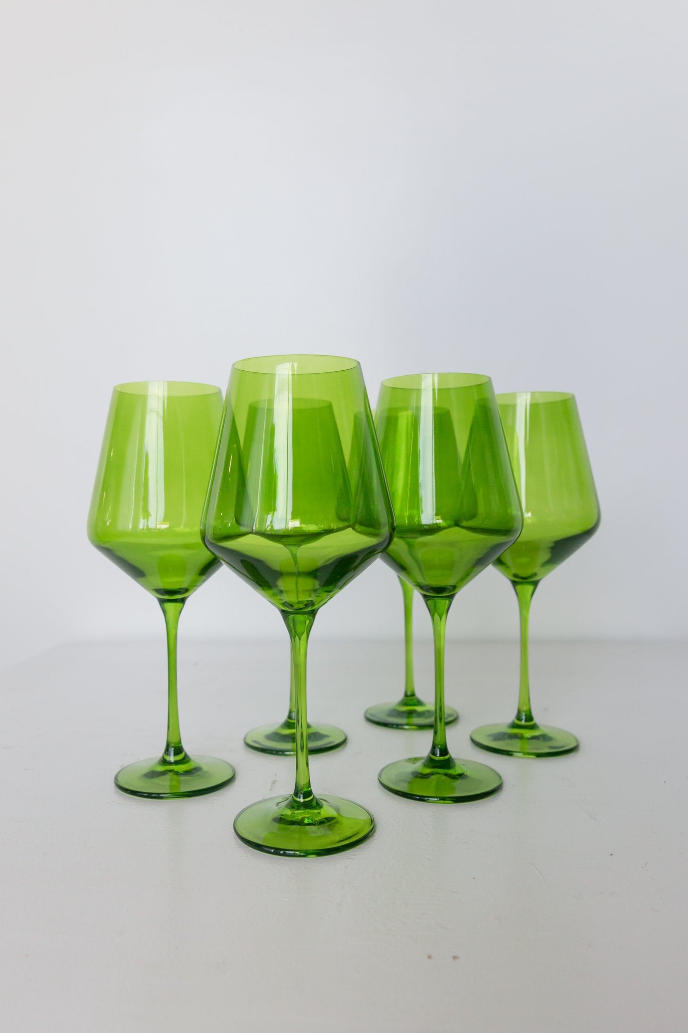 Estelle Colored Glass - Martini Glasses - Set of 6 Mint Green