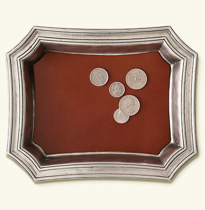 Pocket Change Tray with Leather Insert