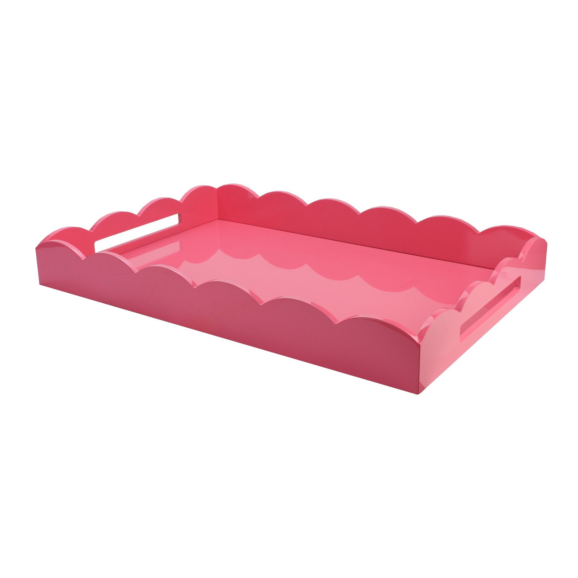26x17 Scalloped Tray Pink