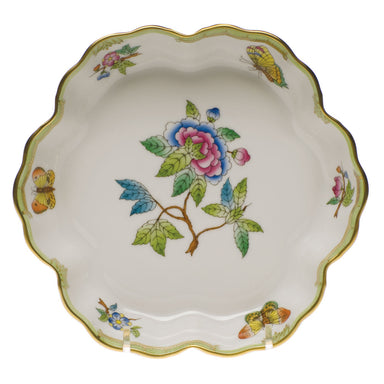 Herend Modified Vbo Fruit Bowl 6.25"d - Green Border