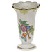 Herend Modified Vbo Scalloped Bud Vase  2.5"h - Green Border