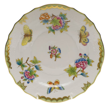 Herend Queen Victoria Salad Plate  7.5"d - Green Border