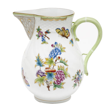 Herend Queen Victoria Pitcher (60 Oz) 7.75"h - Green Border