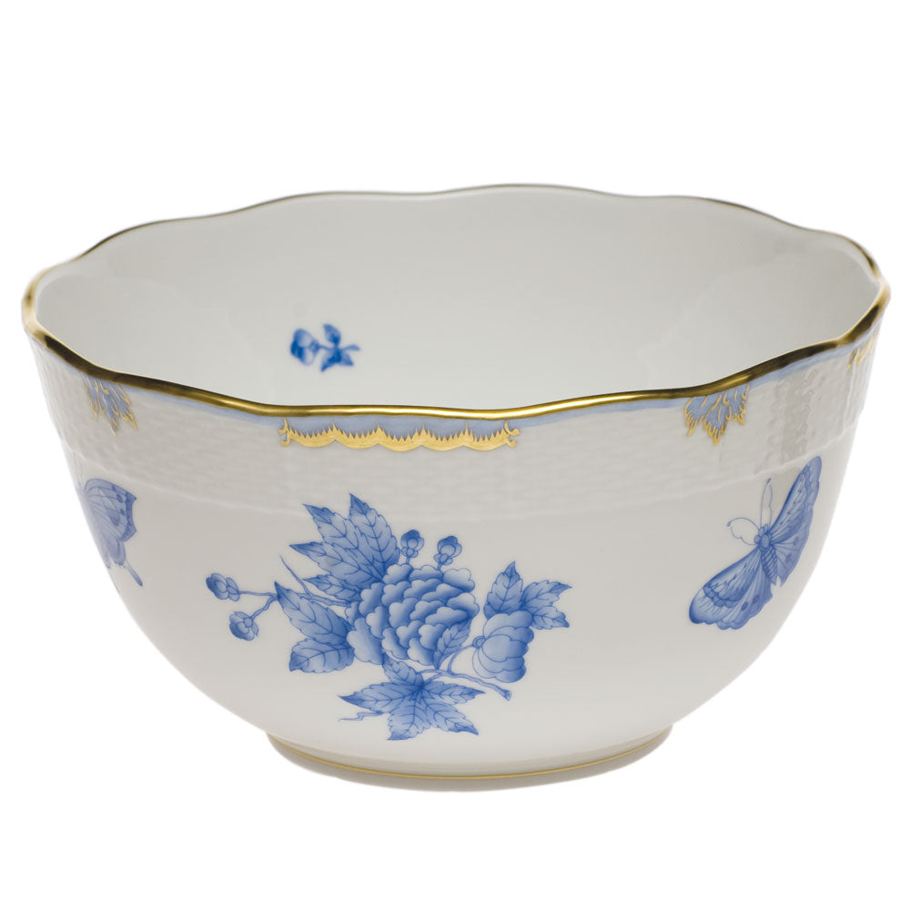 Herend Vbo Blue (fortuna Blue) Round Bowl (3.5 Pt) 7.5"d