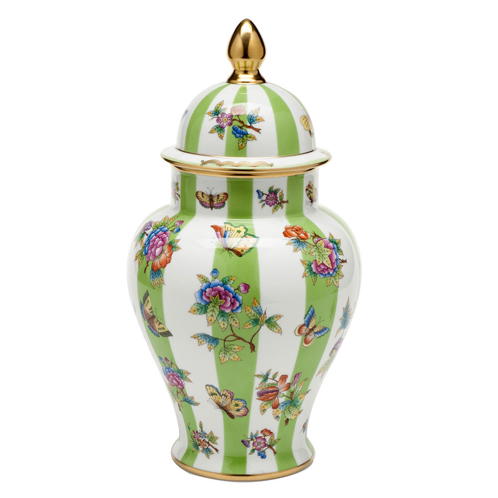 Herend Vbovt Queen Victoria Covered Urn 14.4"h