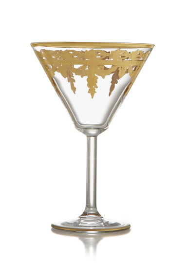Arte Italica Vetro Gold Martini Glass