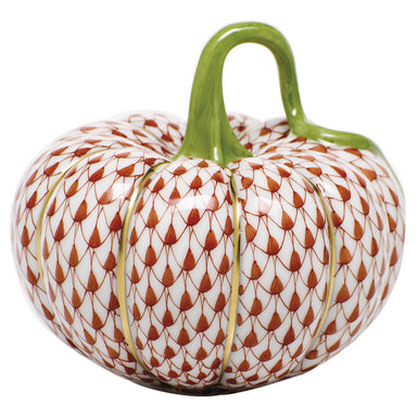 Herend Fishnet Rust Cinderella Pumpkin 2.5"l X 2.25"h