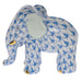 Herend Fishnet Blue Miniature Elephant  1.75"h