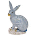 Herend Fishnet Blue Large Rabbit  11.75"h