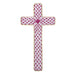 Herend Fishnet Raspberry (pink) Cross 4.75"l X 2.25"w