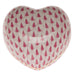 Herend Fishnet Raspberry (pink) Heart Paperweight 2.5"w