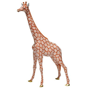 Herend Fishnet Multicolor Reserve Large Giraffe 15.5"h