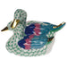 Herend Fishnet Green Pair Of Ducks  2.75"h