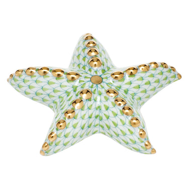 Herend Fishnet Lime Green Puffy Starfish 3.25"w X 0.5"h